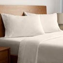 MELLANNI FLANNEL COTTON SHEET 4 PIECE SET, HEAVYWEIGHT 180GSM, TWIN - IVORY - Like New