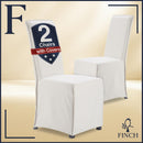 Finch Grayson Parsons Upholstered Dining Chairs, Set of 2 - Ivory - Like New