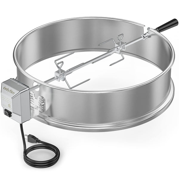 ONLYFIRE Stainless Steel Rotisserie Ring for Weber 22" Kettle Grills - Like New