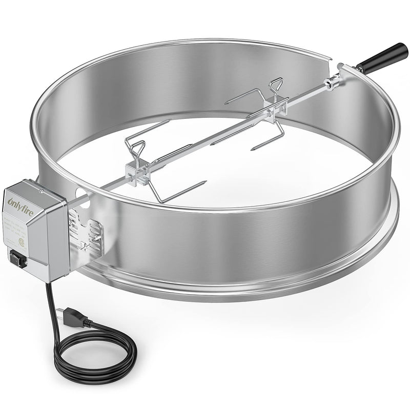 ONLYFIRE Stainless Steel Rotisserie Ring for Weber 22" Kettle Grills - Like New