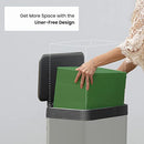 Home Zone Living 18.5 Gallon Trash Can, Stainless Steel, Virtuoso Series - Gray - Like New