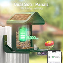 ONLYFLY BIRD FEEDER WITH CAMERA SOLAR POWERED SMART BIRDFEEDERS - GREEN - Like New
