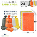 KEEP N STORE HEAVY DUTY SAND BAGS PACK OF 6 18x30 inches, 75 Pounds Volume - Like New