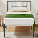 VECELO Twin Metal Platform Bed Frame with Headboard Heavy Duty Steel Slat - Brand New