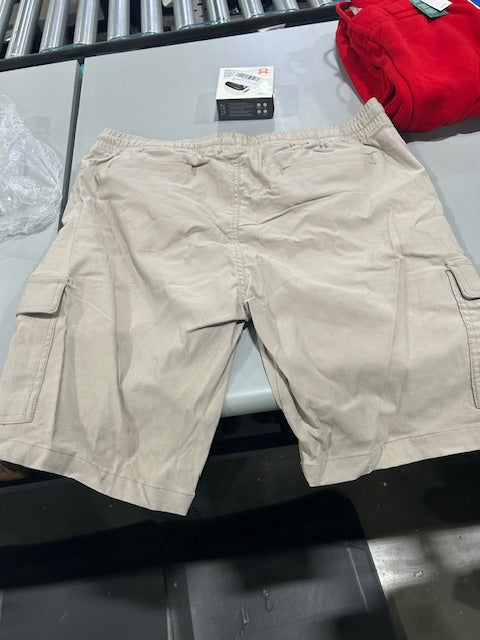 GALAXY BY HARVIC 2XL TAN STRETCH CARGO SHORTS - SIZE: MEN 2XL - TAN - Like New