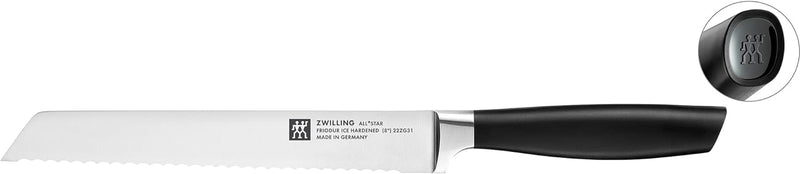 Zwilling All Star 8-inch Bread German Knife 33766-204 - End Cap - Black Like New