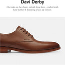 COACH MENS DAVI DERBY - SIZE: MEN 10D (EU M43) - DARK SADDLE - Like New