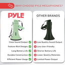 PYLE 50W MEGAPHONE BULLHORN PORTABLE AUTOMATIC SIREN & ADJUSTABLE VOLUME GREEN - Like New