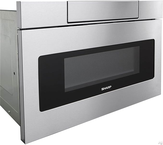 Sharp - 24" 1.2 Cu. Ft. Built-in Microwave Drawer SMD2470ASYE - Stainless Steel - Like New