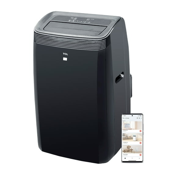 TCL 8,000 BTU SACC (12,000 BTU ASHRAE) SMART PORTABLE AIR CONDITIONER, BLACK - Like New