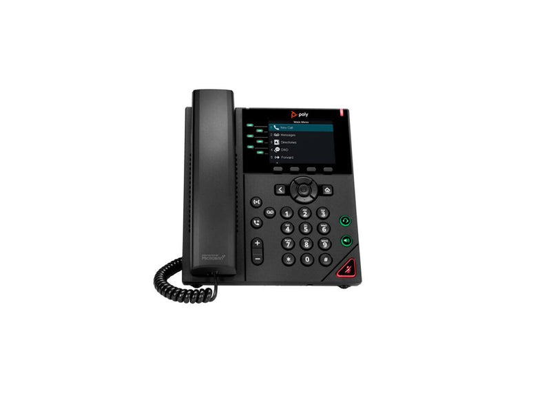 HP Poly VVX 350 6-Line IP Desk Phone with Power Supply  89B69AA