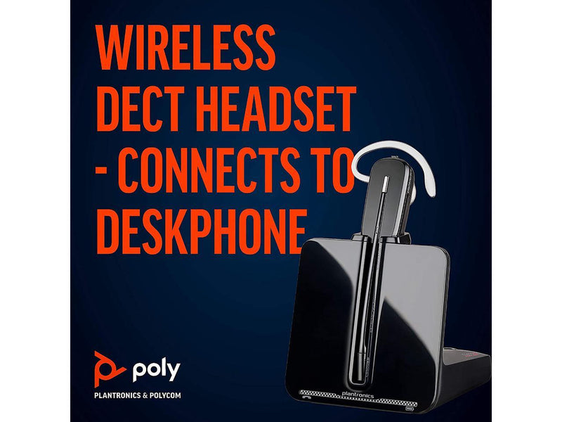 Poly - CS540 Wireless DECT Headset (Plantronics) - Single Ear (Mono) Convertible