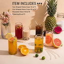 Azetakilya Drinking Glasses Set of 8 Include 4 16oz, 4 20oz Can Shaped - Brand New
