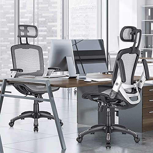 The Gabryllly Ergonomic Office Chair High Back Home Desk Chair - Grey - Like New