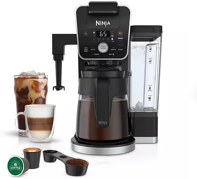 Ninja DualBrew Coffee Maker Grounds K-Cup Compatible 4 pod sizes 6 to 12oz Black Like New