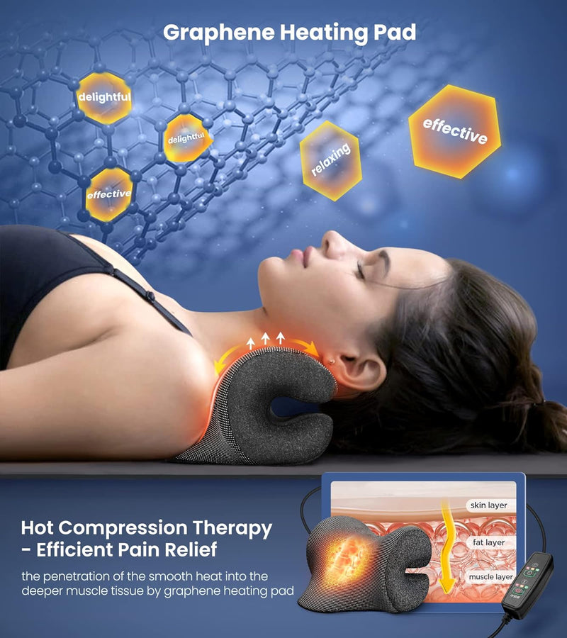 GADOLE 8X Pain Relief Magnetic Therapy Heated Neck Stretcher 3X Larger - GREY - Like New