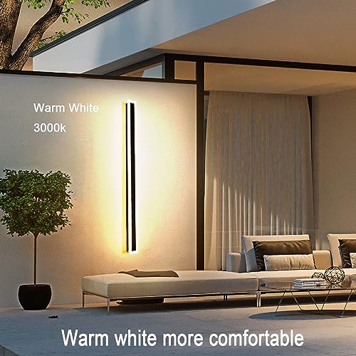 YONGJISHUN 2 PACK 32INCH LONG OUTDOOR LED WALL LIGHT 24W waterproof - BLACK - Like New
