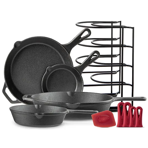 CUISINEL Chef's Basic 5 Piece Cast Iron Set CB-503 - Black Like New