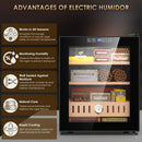 Rocita ELECTRIC CIGAR HUMIDOR, 50L, 300 COUNTS, HYGROMETER, 4499796 - BLACK - Like New