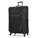 U.S. Traveler Aviron Bay Expandable Softside Luggage Spinner Wheels, Black - Brand New