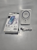 TECH THEORY POWERMAG PLUS WIRELESS CHARGING BATTERY WITH MAGNETIC STAND - WHITE - Like New