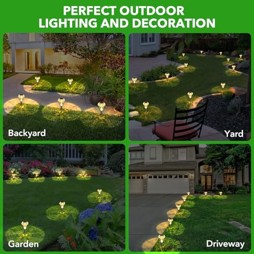 BENANY Solar Lights, 16 Pack, Solar Mushroom Lights, Warm Light, MU005 - Like New