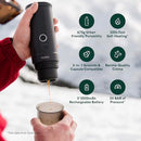 OUTIN NANO PORTABLE ELECTRIC ESPRESSO MACHINE TRAVEL COFFEE MAKER SPACE GRAY - Like New