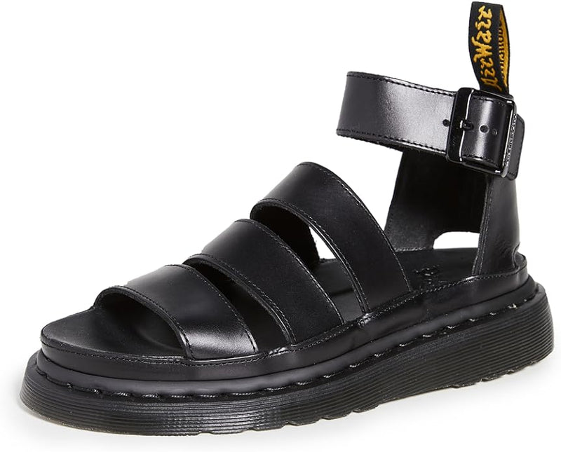 Dr. Martens Women's Clarissa II Leather Strap Sandals Brando Black Size 7 Like New