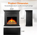 Rintuf Electric Fireplace, 26'' Freestanding Fireplace with Mantel, Stove - Like New