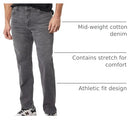AMAZON ESSENTIALS MEN'S STRETCH JEANS - WASHED GRAY - SIZE: MEN 35Wx30L - Brand New