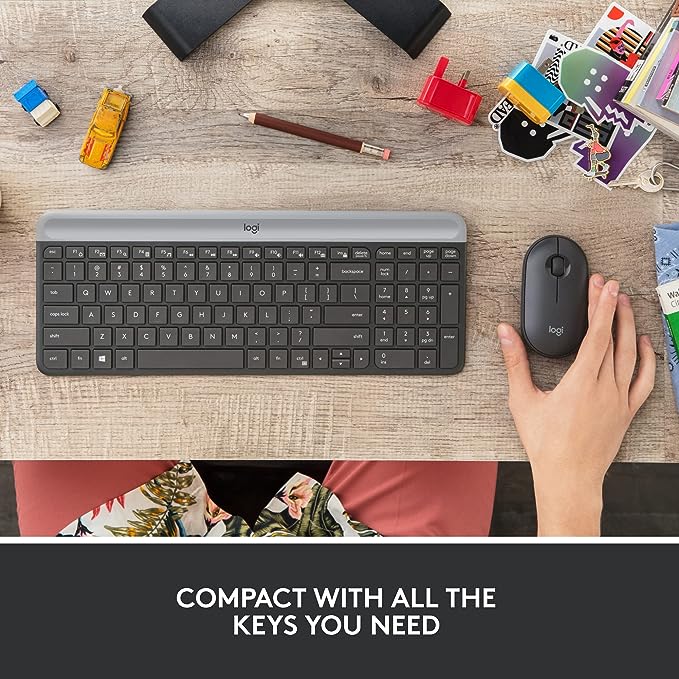 Logitech MK470 Slim Wireless Keyboard and Mouse Combo Modern Compact Layout - Like New
