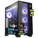 MSI AEGIS ZS2 GAMING DESKTOP AMD RYZEN 9 9900X 32GB RAM 1TB SSD RTX 5080 - BLACK - Like New