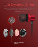 PALOVUE LIGHTNING HEADPHONES LIGHTNING HEADSET MFI EARFLOWPLUS METALLIC RED - Like New