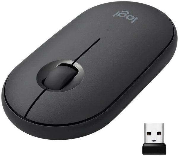 LOGITECH PEBBLE M340 WIRELESS BLUETOOTH SILENT MOUSE MICE UNIFYING NANO - BLACK - Like New
