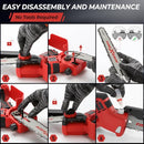 TREXEEN MINI CHAINSAW MWK M18 8" 6" CHAINSAW BATTERY NOT INCLUDED - BLACK/RED - Like New