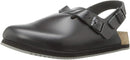 BIRKENSTOCK TOKIO SUPER GRIP LEATHER CLOGS UNISEX - SIZE: MEN 6 WOMEN 8 - BLACK - Like New