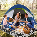 BalajeesUSA Outdoor Rugs - 2 PK 5x7 Grey, Reversible Plastic Straw mats - Brand New