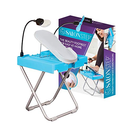 Salon Step The Beauty Footrest for Easy At-Home Pedicures - Blue New