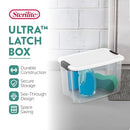 Sterilite 6-Pack 30 Quart Ultra Latch Box, Clear Storage Organizer - B002BA5F5C - Like New
