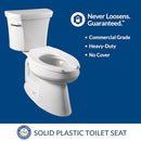 BEMIS 1955CT Commercial Open Front Plastic Toilet Seat Elongated - White - Brand New