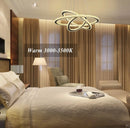 ANTILISHA MODERN CRYSTAL CHANDELIER LED 3 RING DIY SHAPE - WARM WHITE - Like New