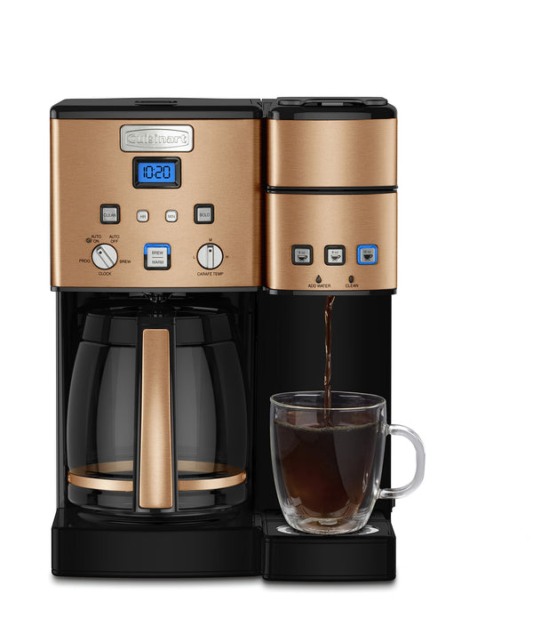 CUISINART SINGLE SERVE + 12 CUP COFFEE MAKER, STAINLESS STEEL, - Scratch & Dent