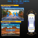 TTLITTLINY DASH FRONT AND REAR 2.5K+1080P FHD WIFI DUAL DASH CAMERA 3” - BLACK - Like New
