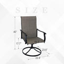 B0CNVC1Z4R Nixtopia 1 Piece Outdoor Sling Swivel Patio Chairs - Gray, Grey - Brand New