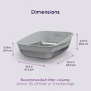 LITTER GENIE PLATINUM STAINLESS STEEL LITTER BOX | 360° VISIBILITY - SILVER - Like New