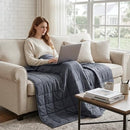 Weighted Idea Weighted Blanket (Dark Grey,80"x87",30lbs) Cooling Breathable - Brand New