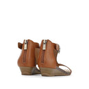 RL06494SY KENNETH COLE REACTION GREAT GAL T-STRAP WEDGE SANDAL SIZE 8 TOFFEE - Like New