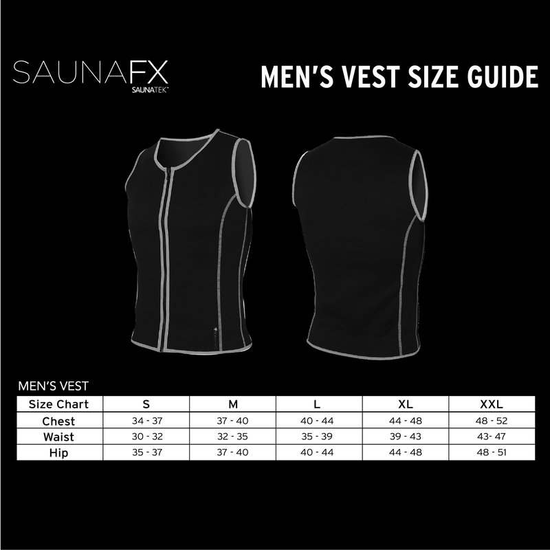 SAUNAFX MEN'S SLIMMING NEOPRENE SAUNA VEST MICROBAN ANTIMICROBIAL SIZE L - BLACK - Like New