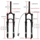 LANXUANR 26/27.5/29" Magnesium Alloy Mountain Bike Fork Matte Black - Brand New