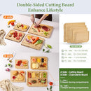 GOLF FOX 4-PCS BAMBOO CUTTING BOARD SET WOOD CUTTING BOARD KITCHEN GIFT - Like New